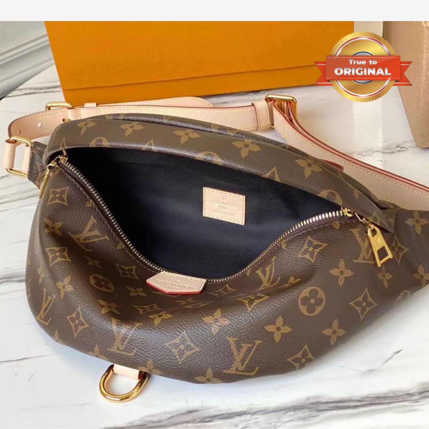 [True-to-ORIGINAL] Louis Vuitton Bumbag Monogram Canvas Brown For Women 14.5in/37cm